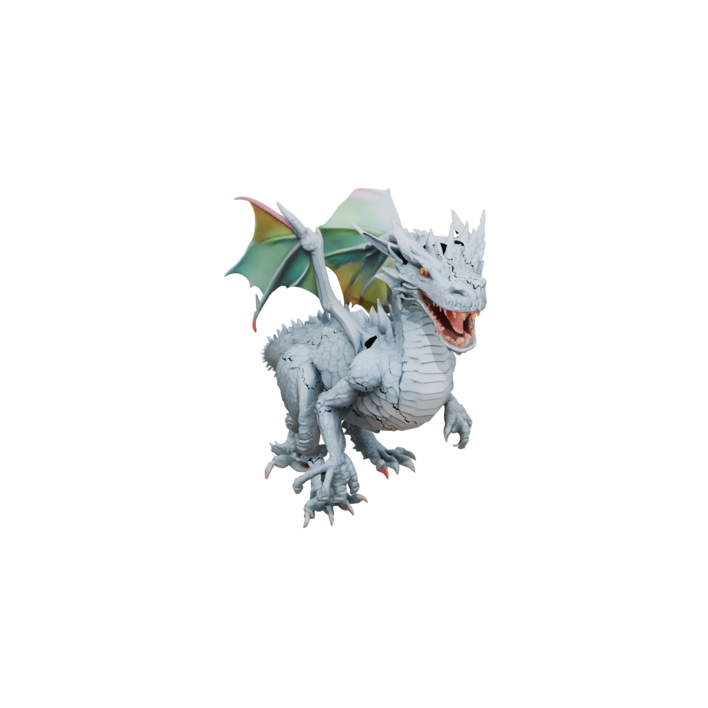 Neon Articulated Dragon Long