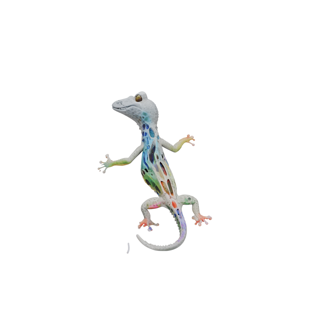 Neon Articulated Gecko