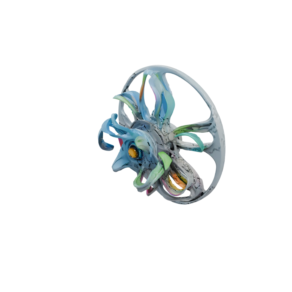 Neon Articulated Gyroscope Spinner