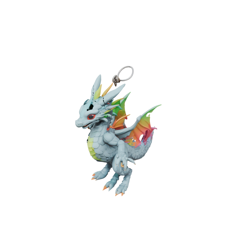 Neon Articulated Keychain Dragonling