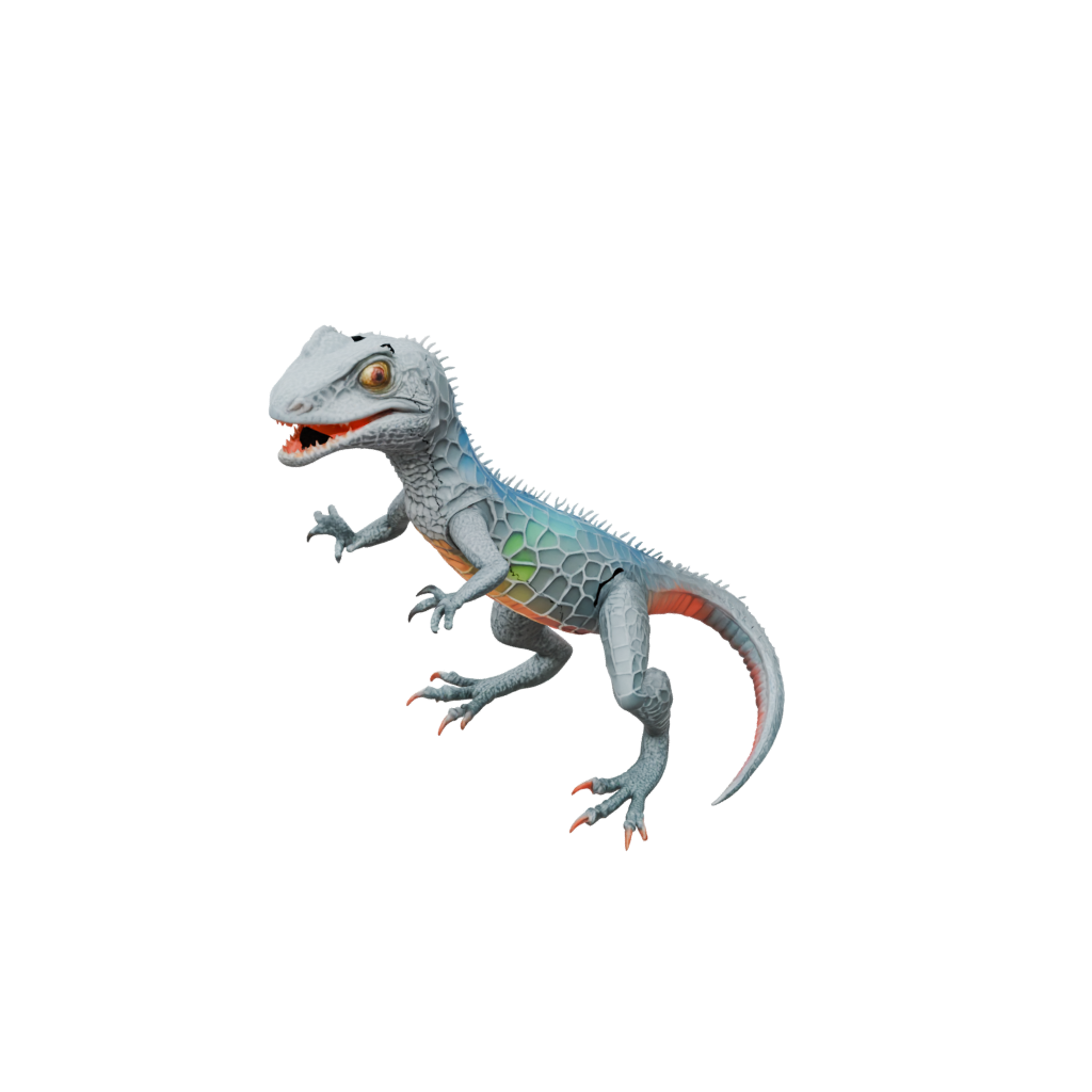 Neon Articulated Lizard