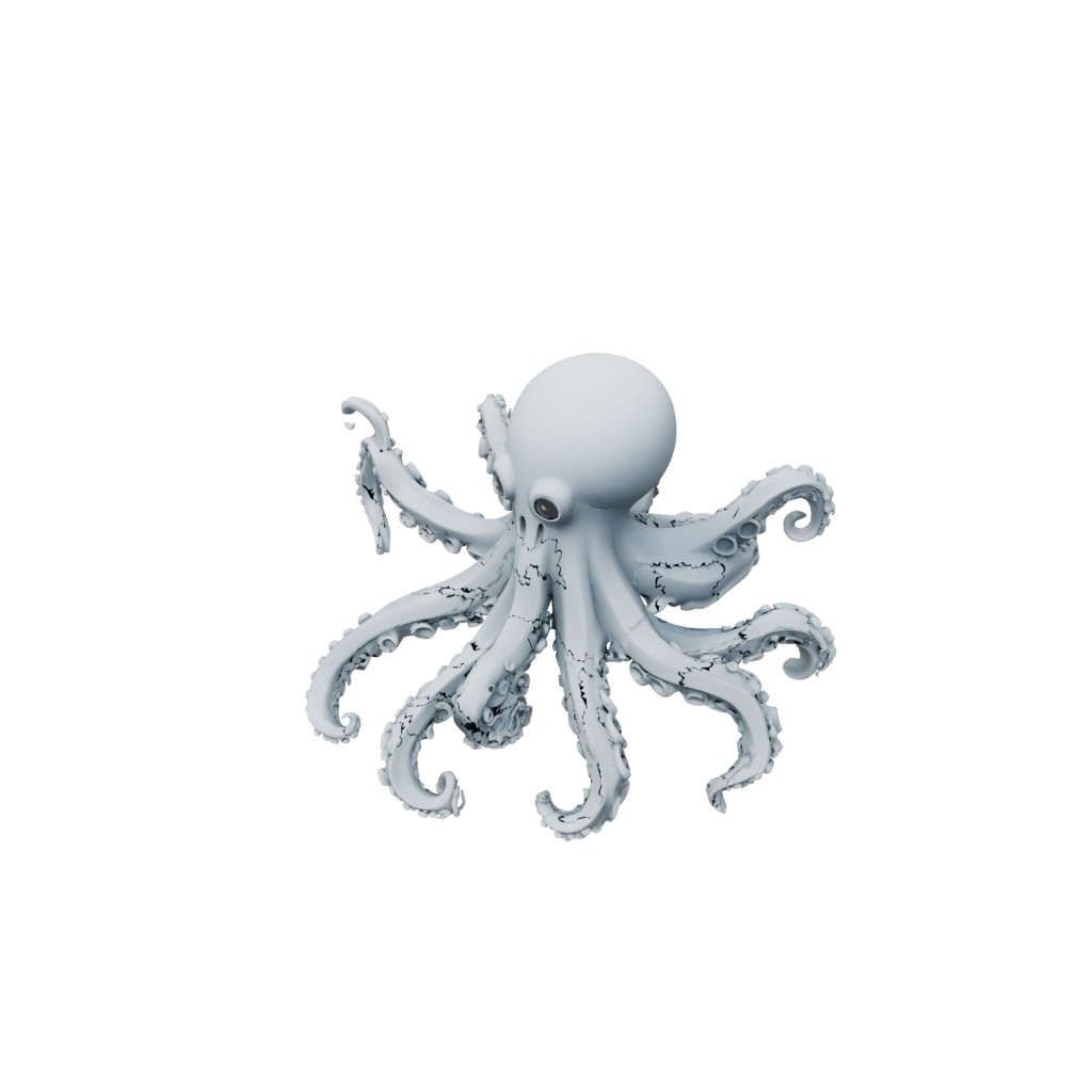 Neon Articulated Octopus Mini