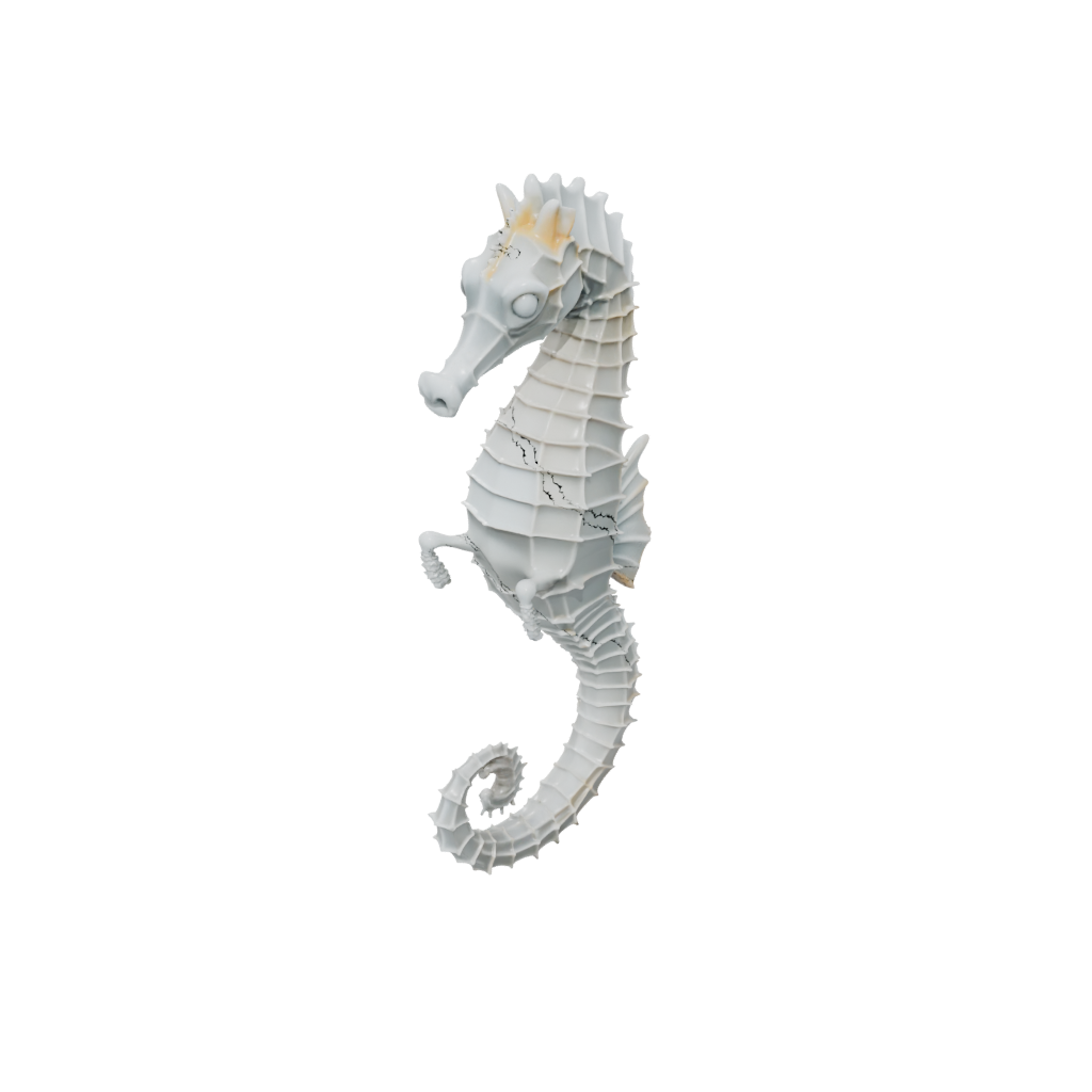 Neon Articulated Seahorse