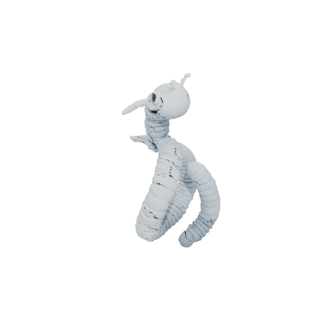 Neon Articulated Worm