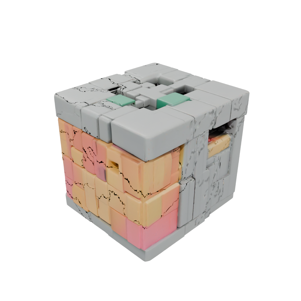 Neon Folding Hinge Cube
