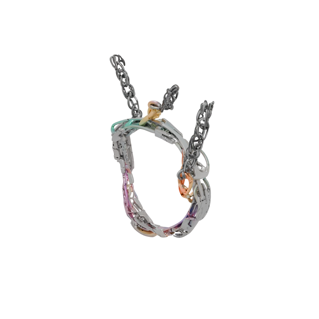 Neon Interlocking Ring Chain