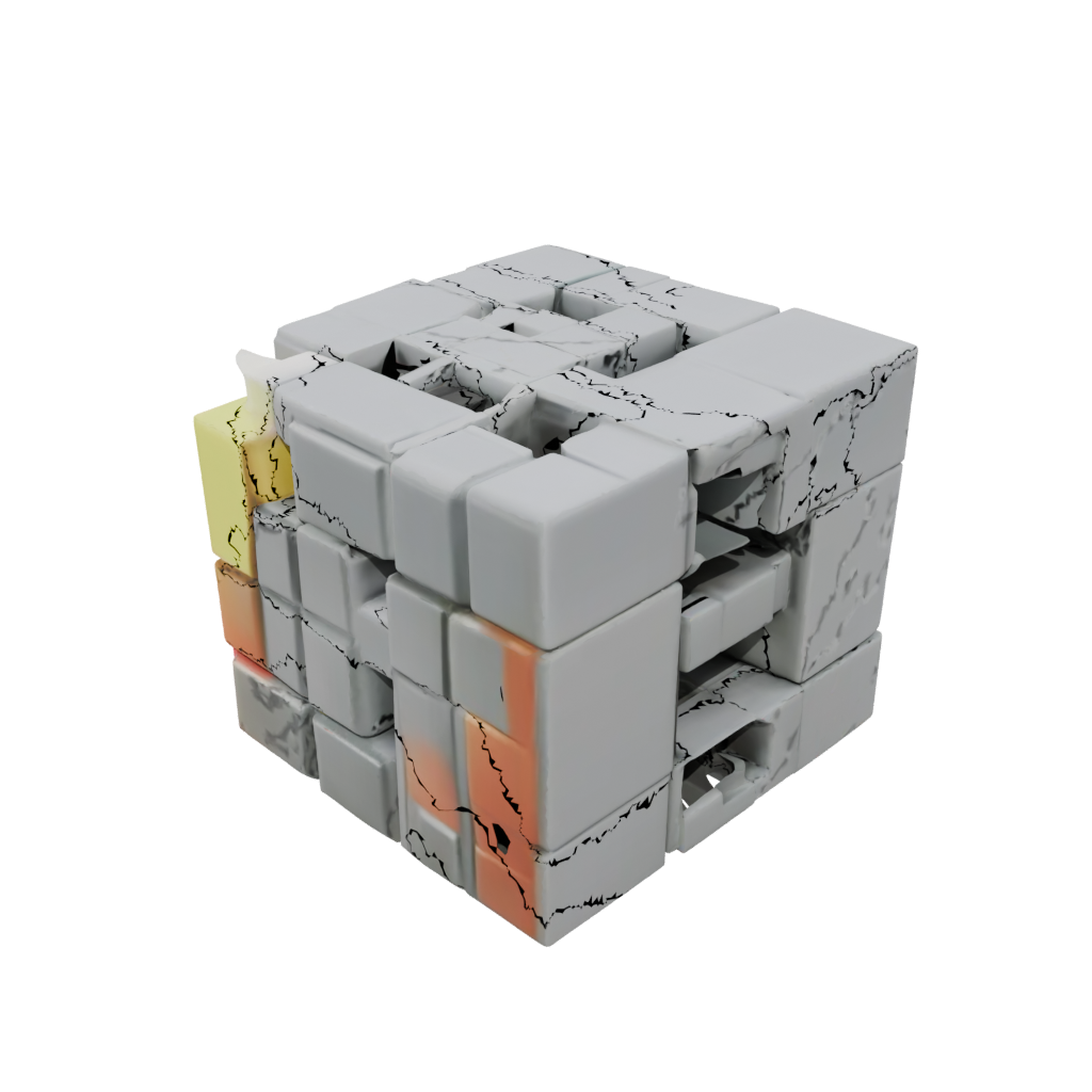 Neon Magnet-Free Click Cube