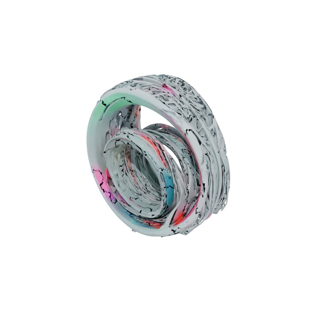 Neon Nested Rotating Rings