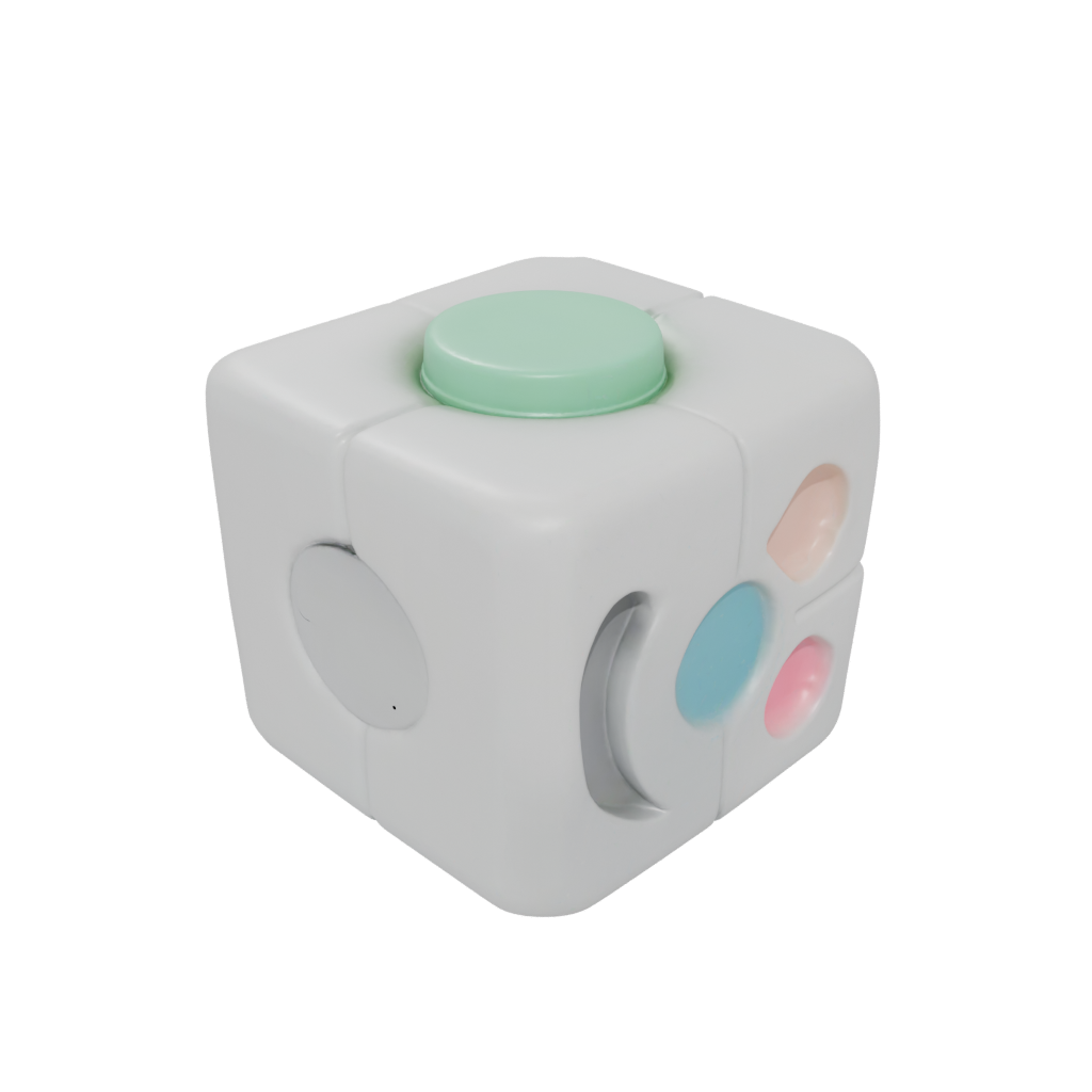 Neon Squeeze Stress Cube