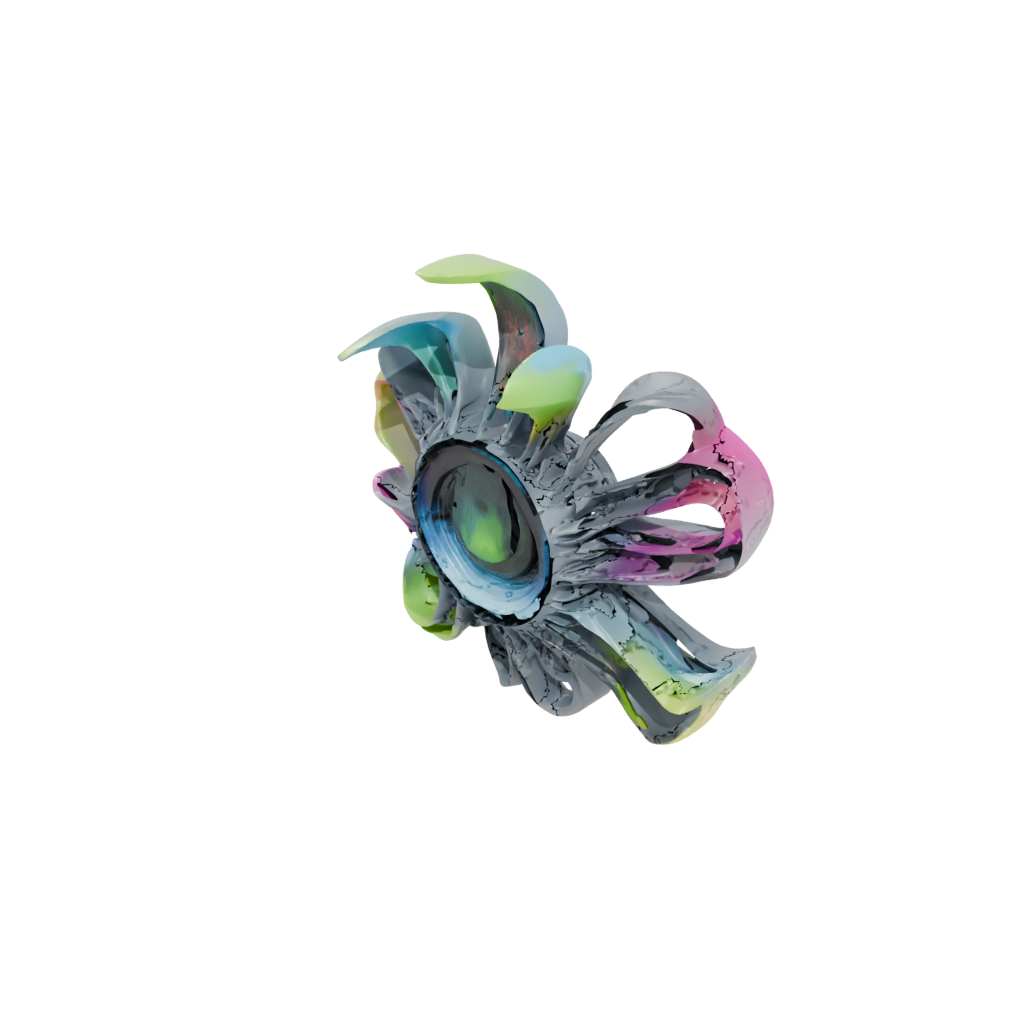 Neon Textured Articulated Gyroscope Spinner