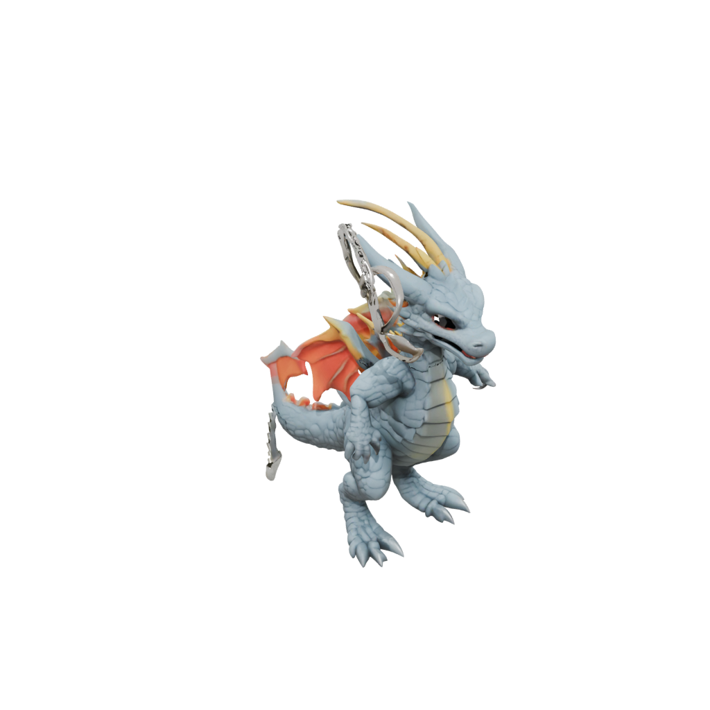 Neon Textured Articulated Keychain Dragonling