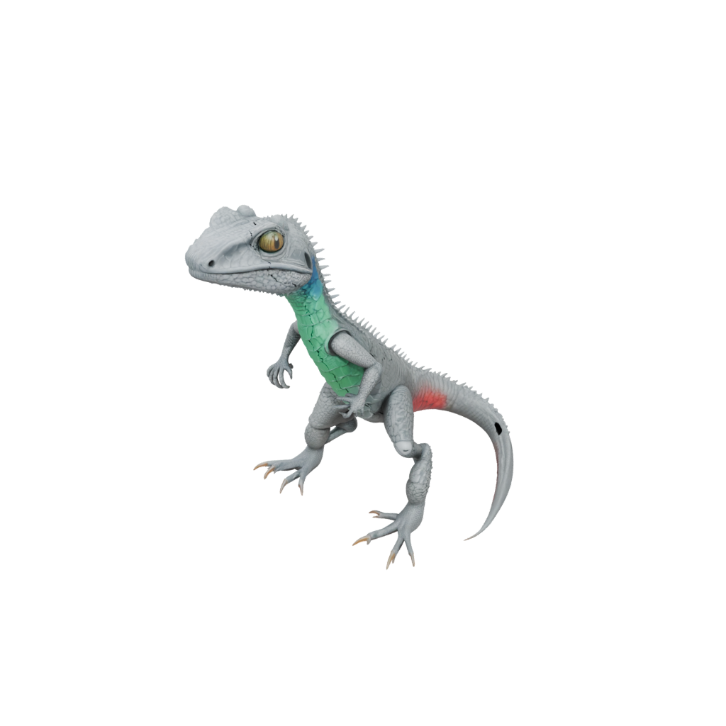 Neon Textured Articulated Lizard