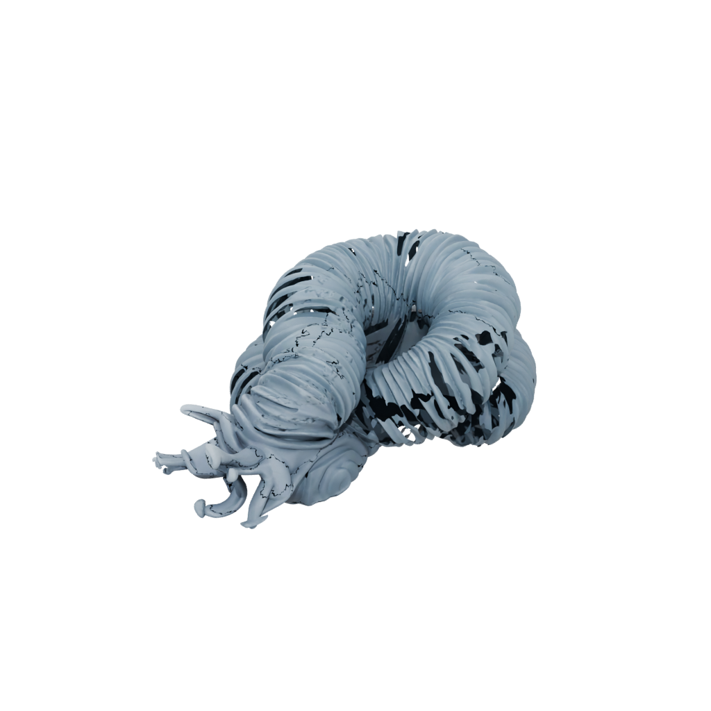 Neon Textured Articulated Millipede