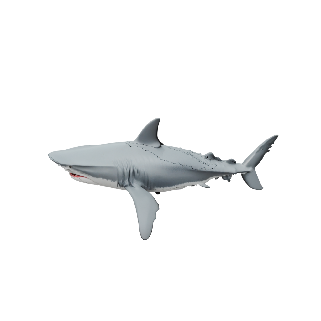 Neon Textured Articulated Shark
