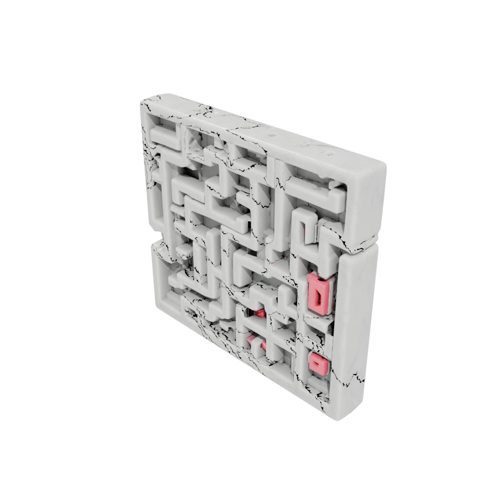 Neon Textured Marble Maze Pocket Puzzle