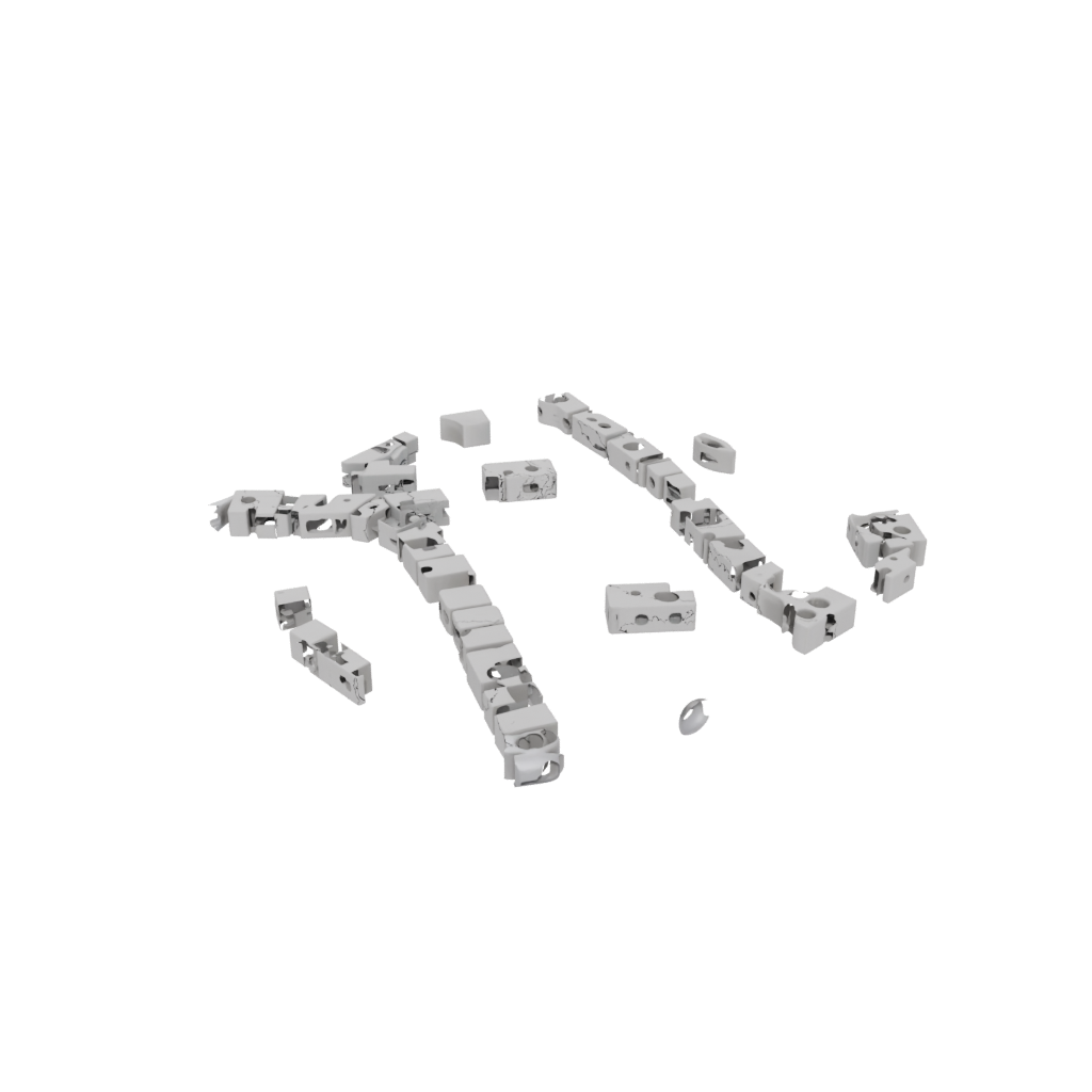 Neon Textured Pivot Domino Chain