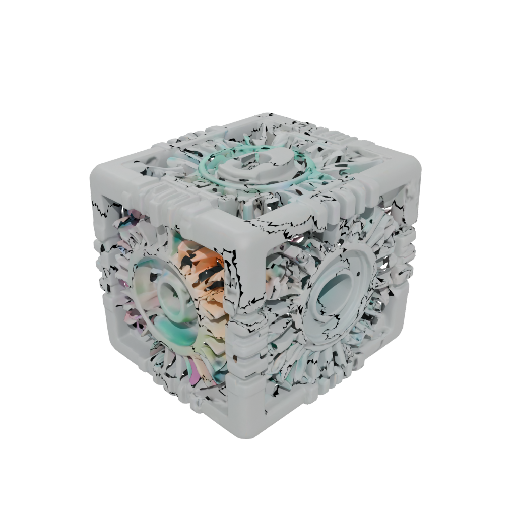Neon Textured Pocket Gear Cube