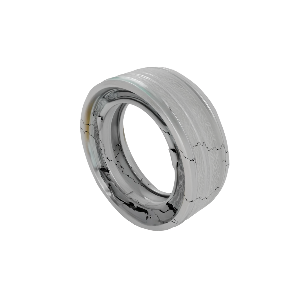 Neon Textured Spinning Coin Ring