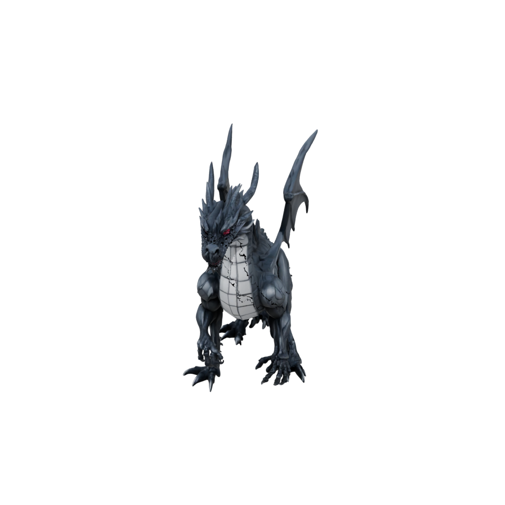 Obsidian Pocket Articulated Dragon Long