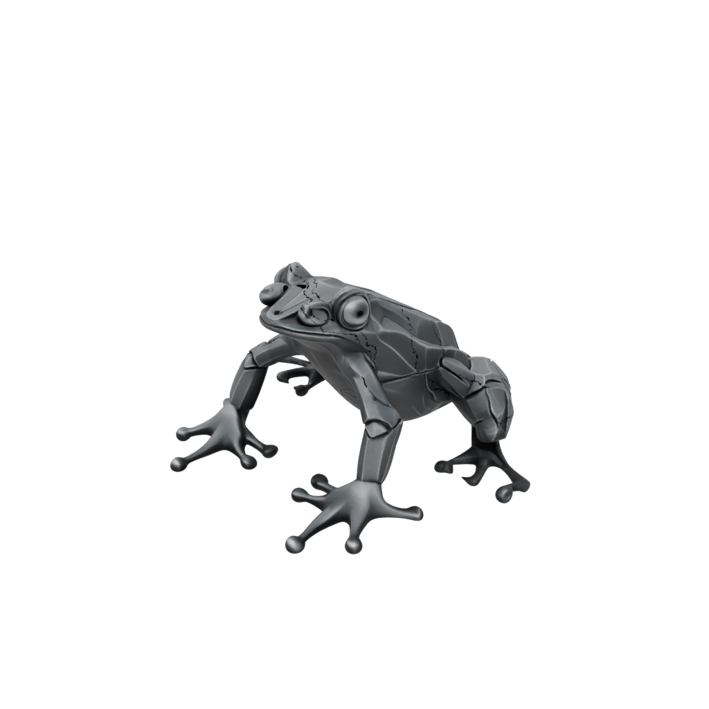 Obsidian Pocket Articulated Frog
