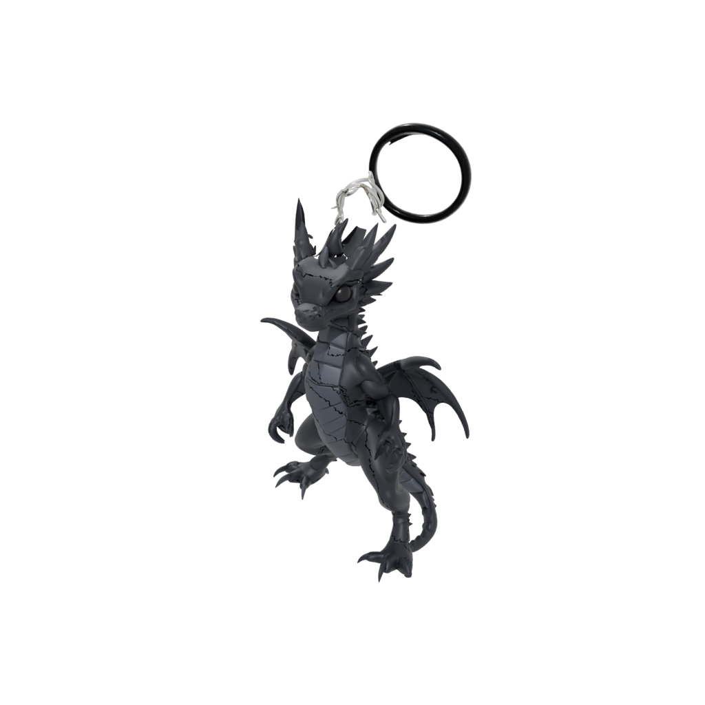 Obsidian Pocket Articulated Keychain Dragonling