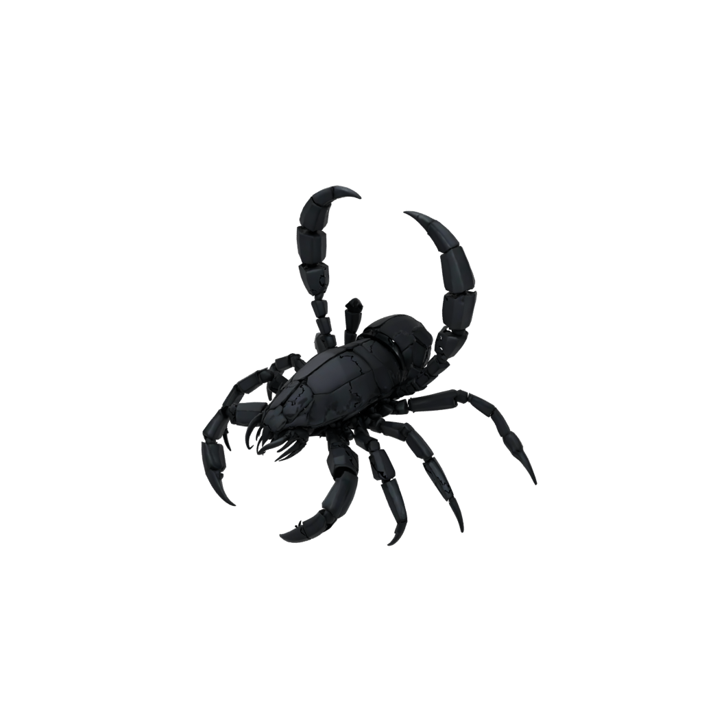 Obsidian Pocket Articulated Scorpion