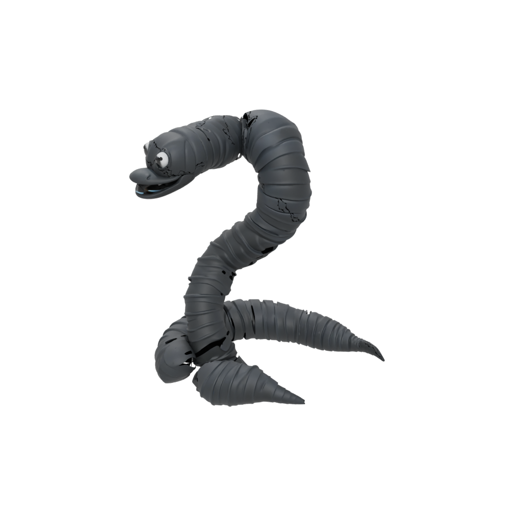 Obsidian Pocket Articulated Worm