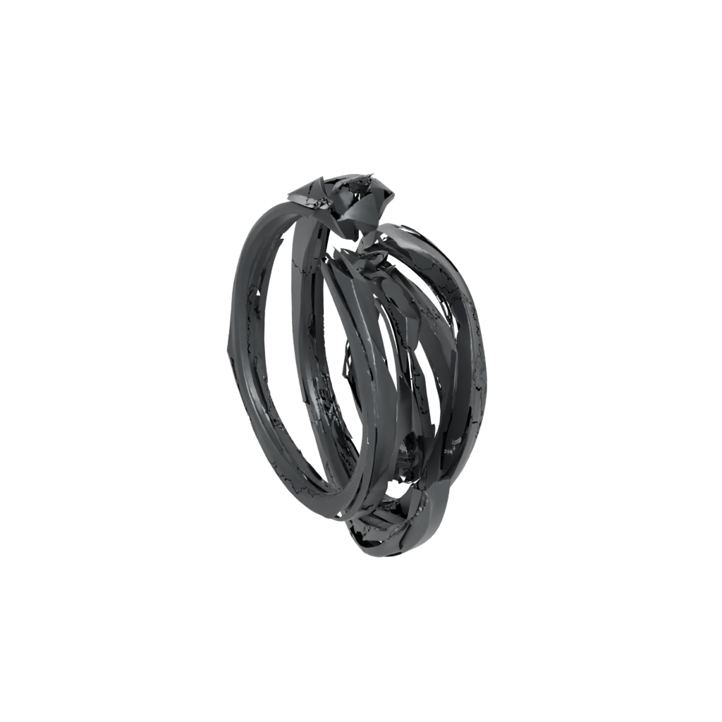 Obsidian Pocket Nested Rotating Rings