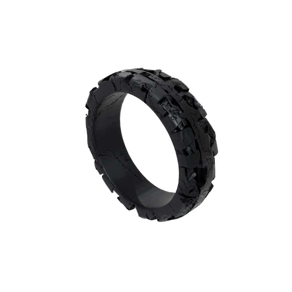 Obsidian Pocket Sensory Chain Ring