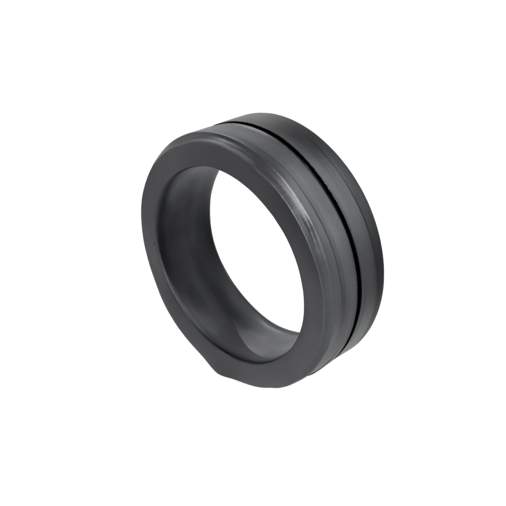 Obsidian Pocket Spinning Coin Ring
