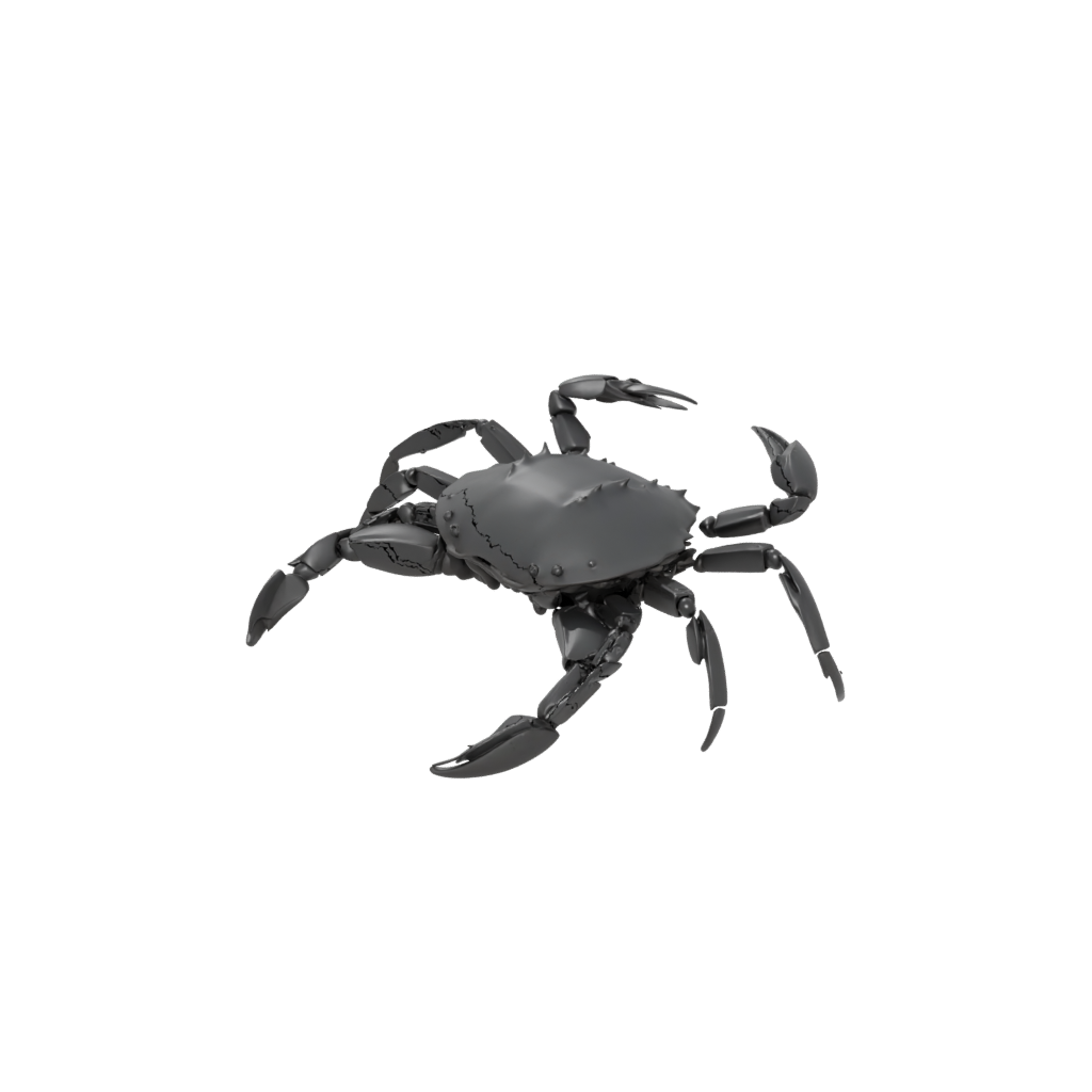 Obsidian Big Articulated Crab