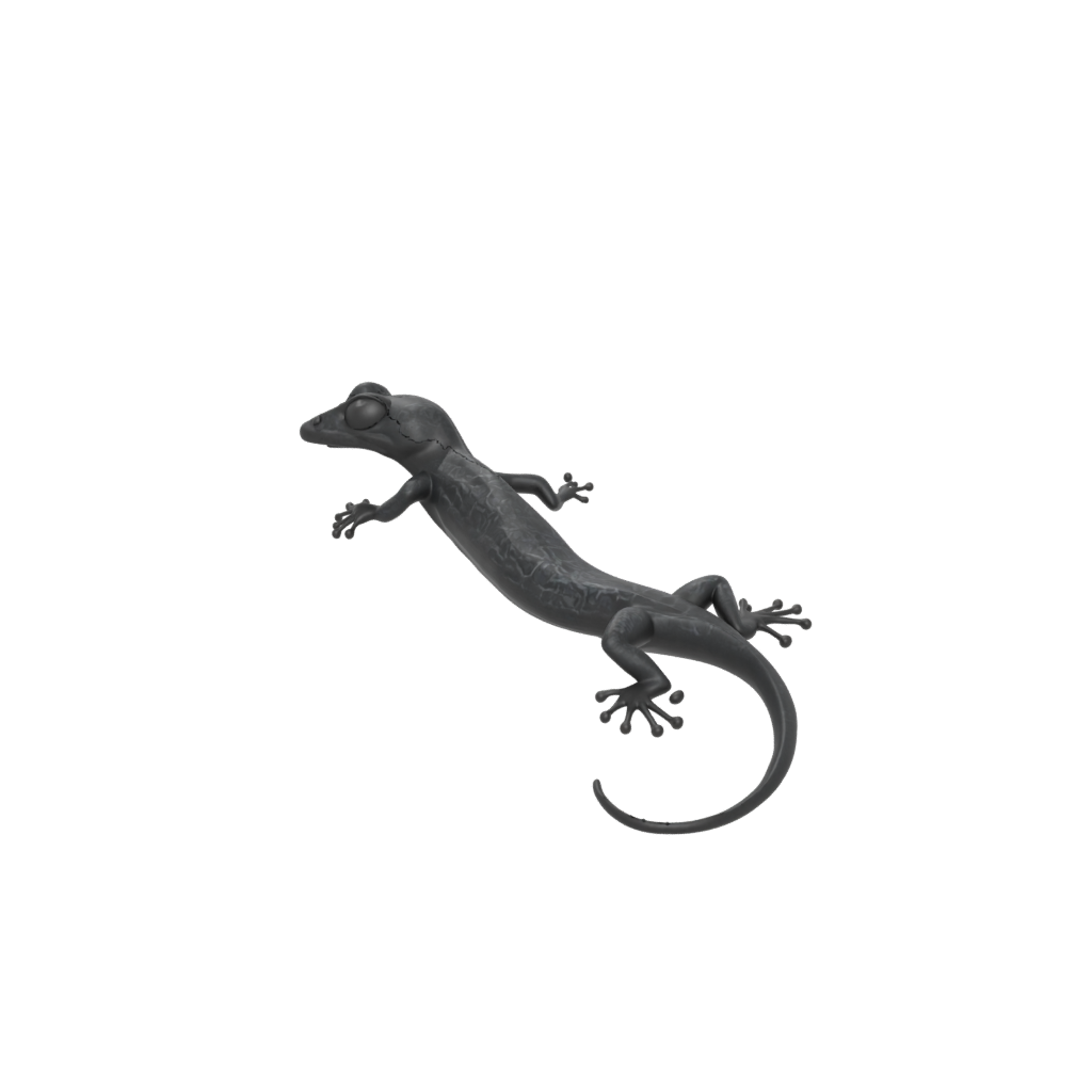 Obsidian Big Articulated Gecko