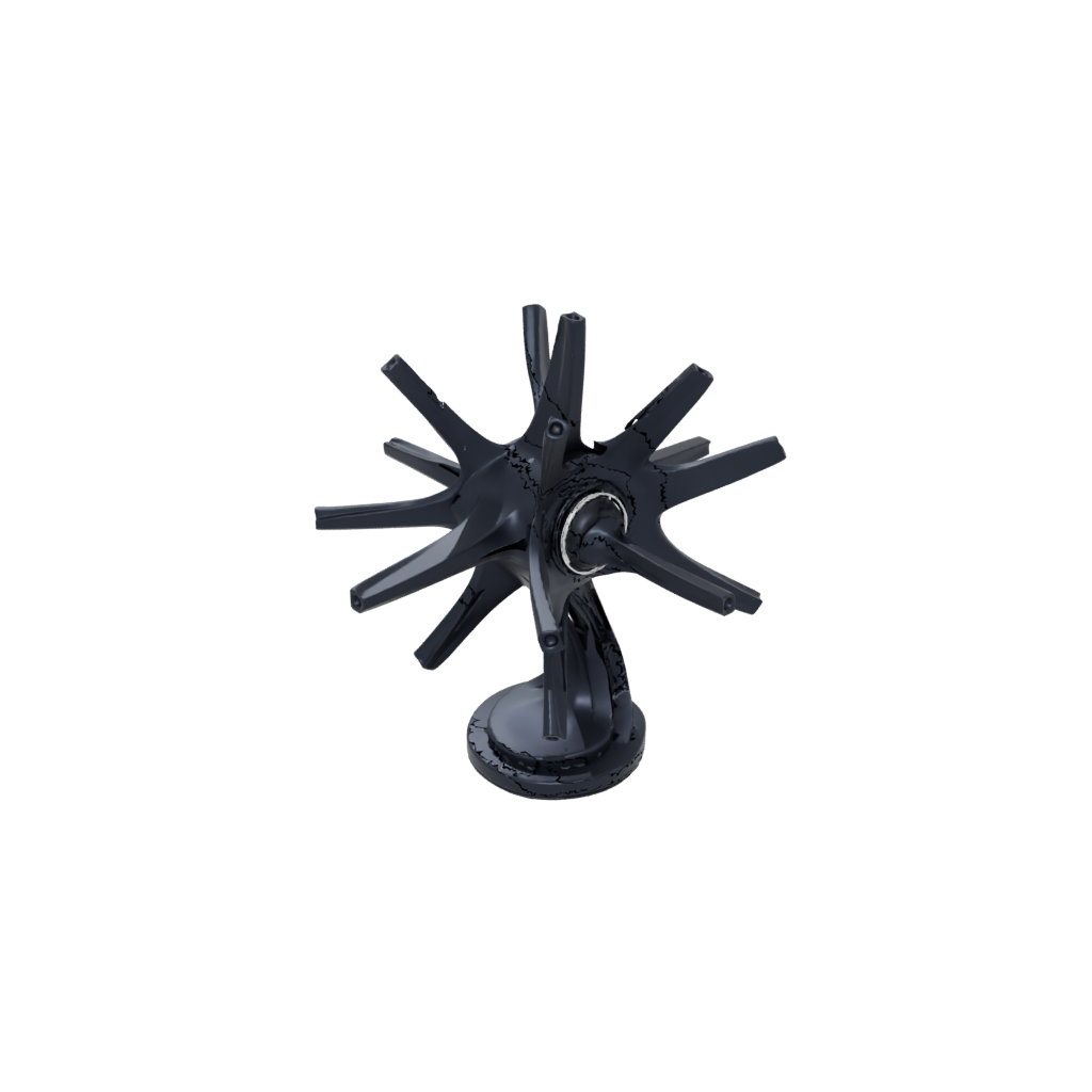 Obsidian Big Articulated Gyroscope Spinner