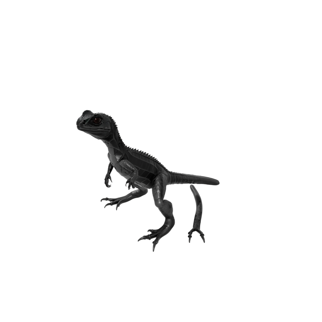 Obsidian Big Articulated Lizard
