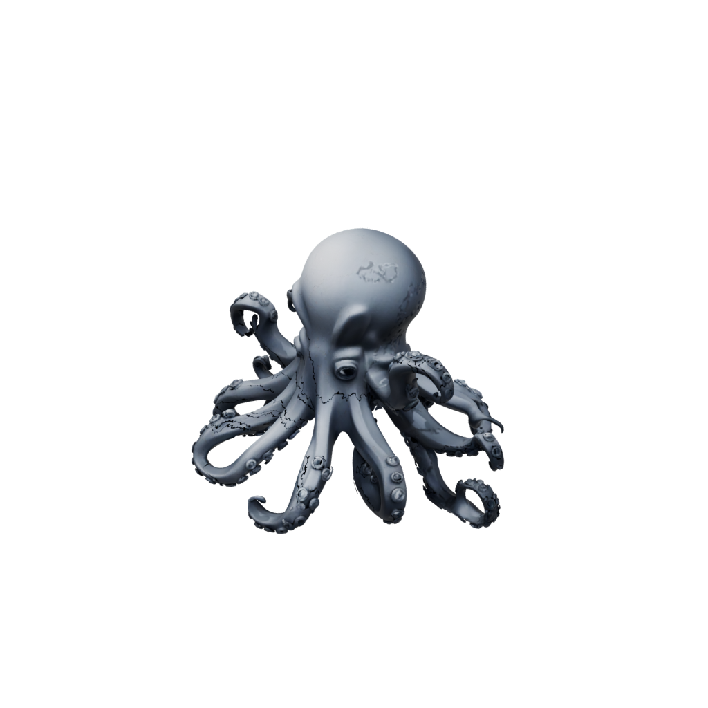 Obsidian Big Articulated Octopus Mini
