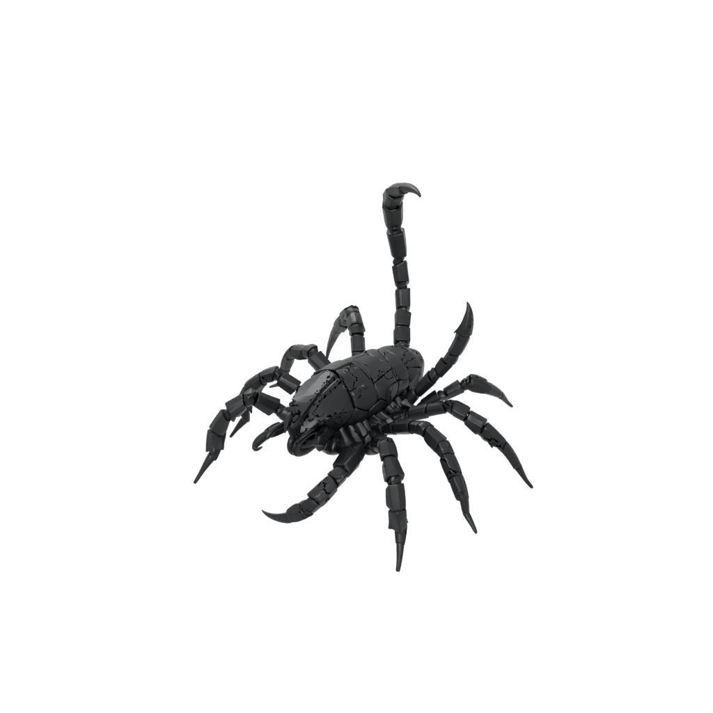 Obsidian Big Articulated Scorpion