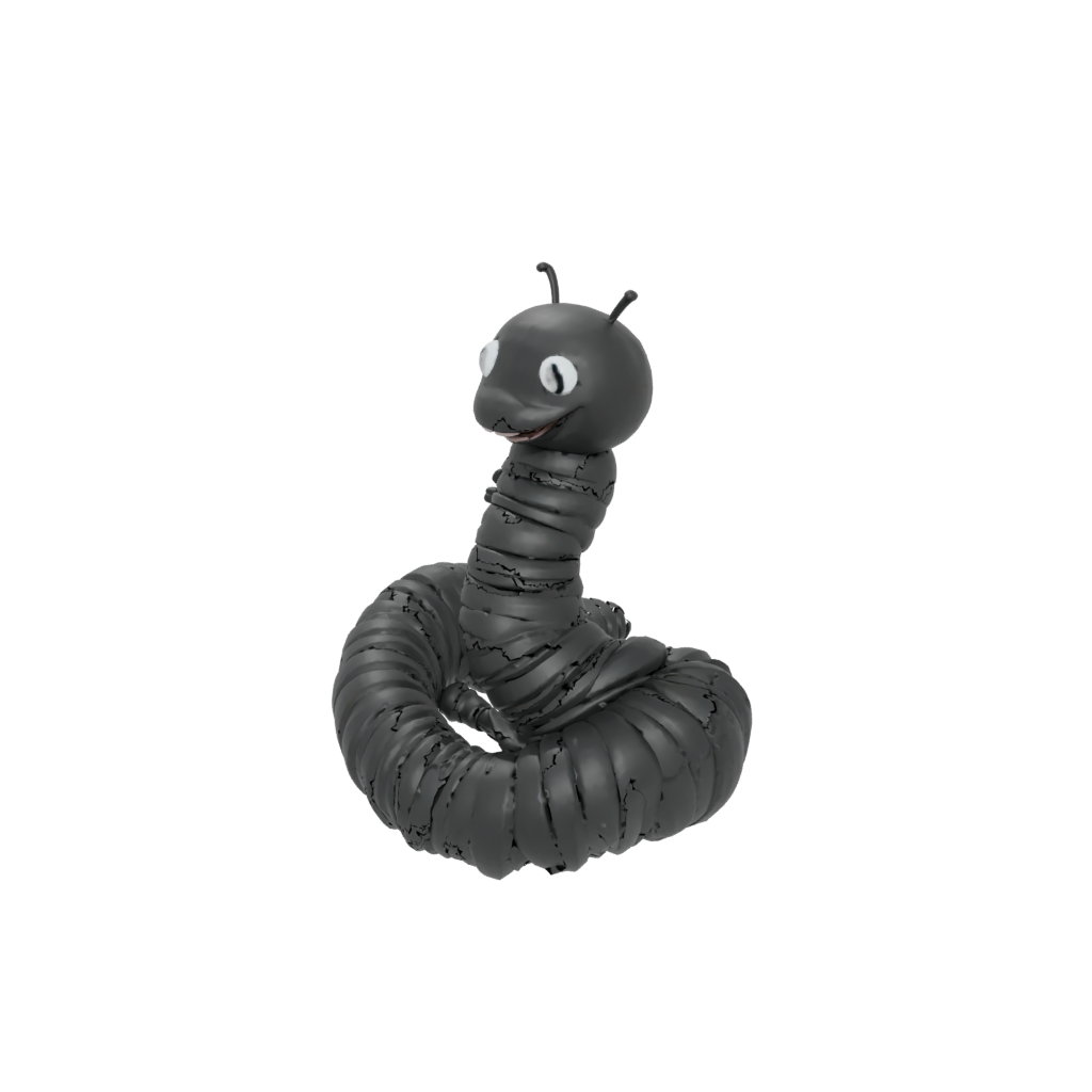 Obsidian Big Articulated Worm