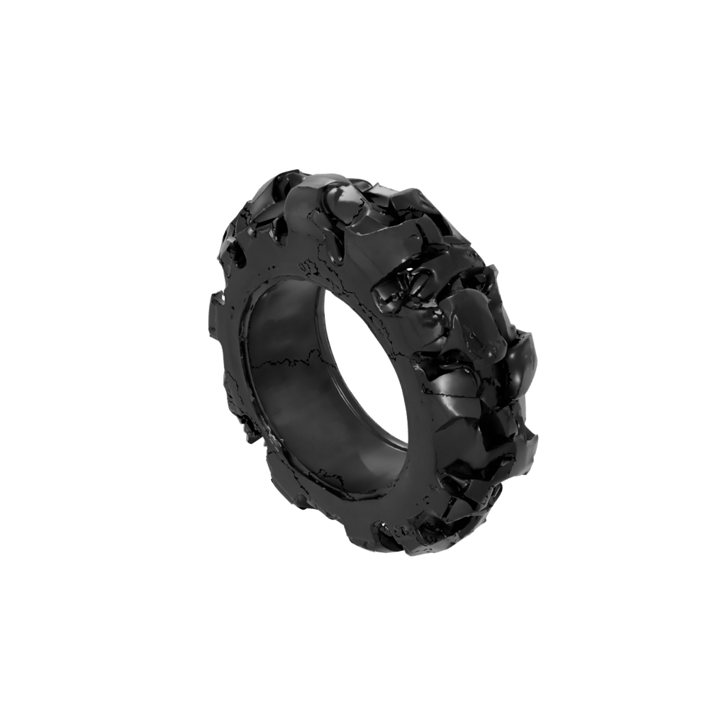 Obsidian Big Sensory Chain Ring