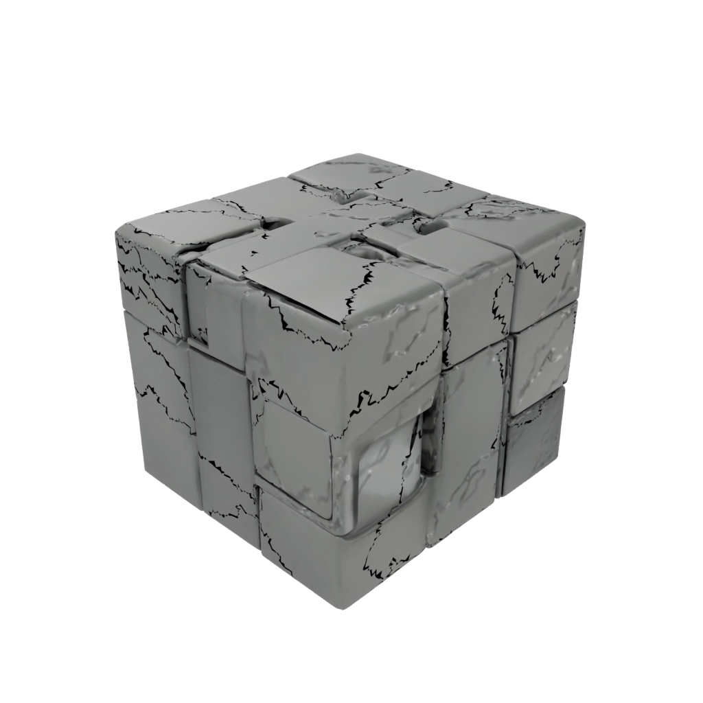Obsidian Big Slide-Puzzle Cube