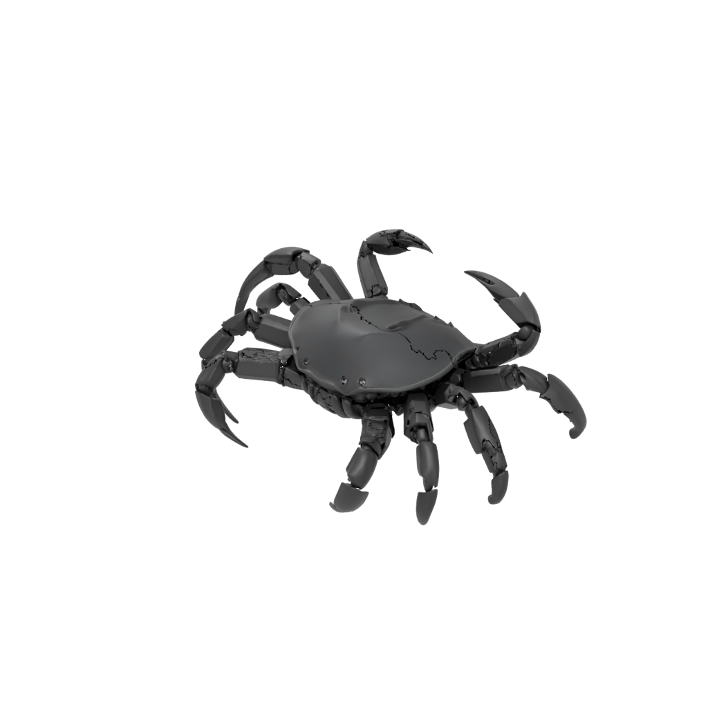 Obsidian Soft Articulated Crab