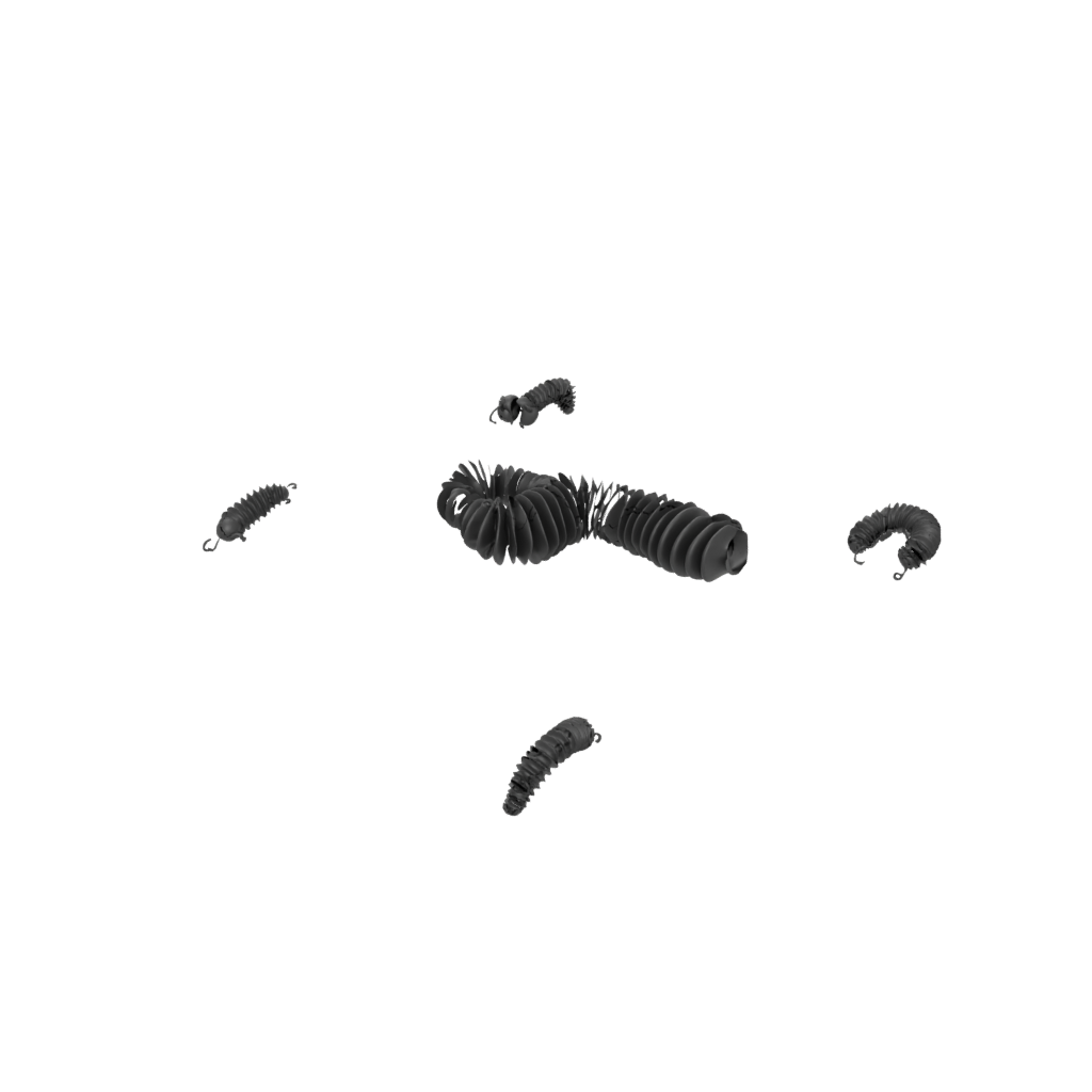 Obsidian Soft Articulated Millipede