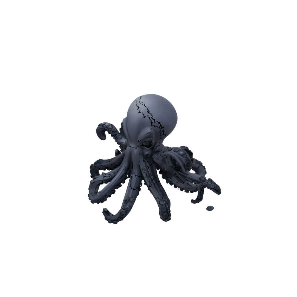 Obsidian Soft Articulated Octopus Mini