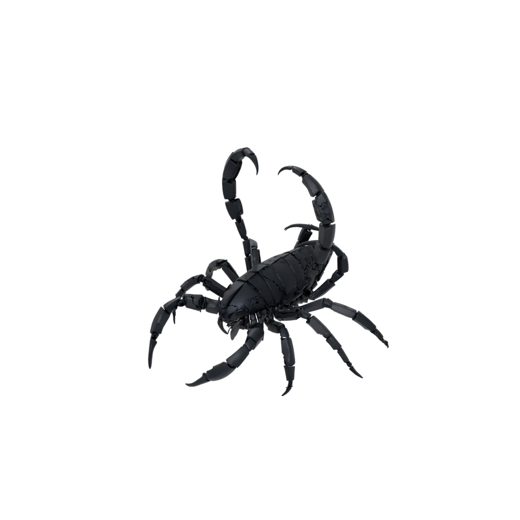 Obsidian Soft Articulated Scorpion