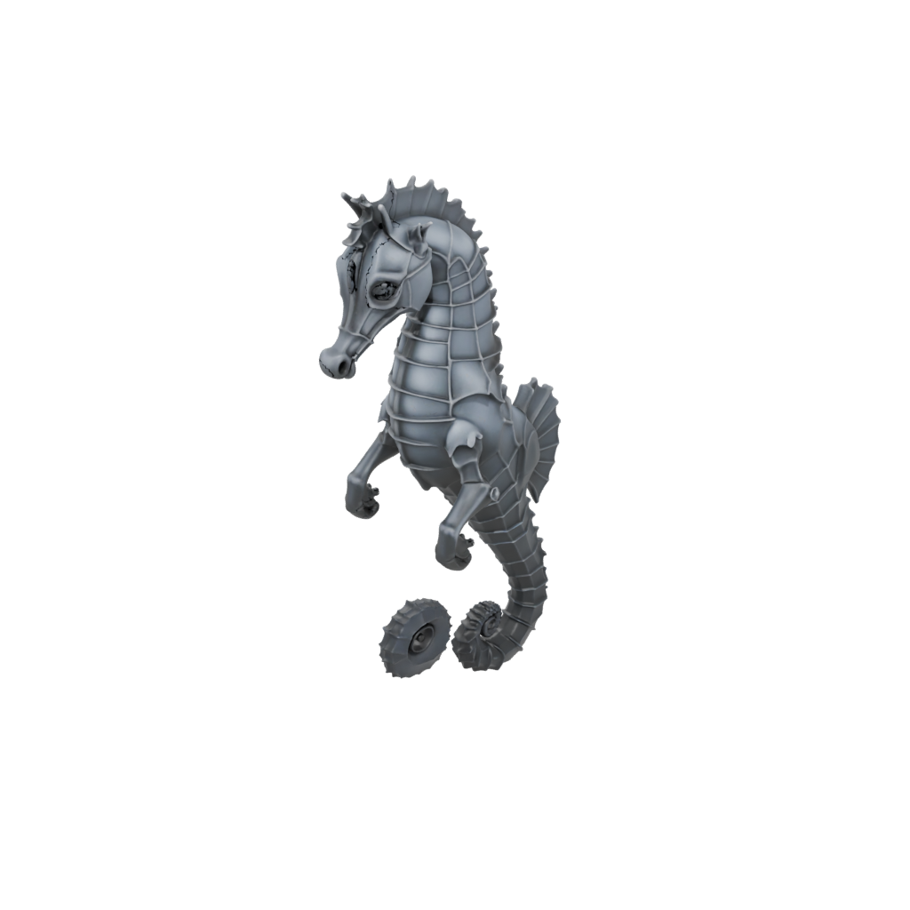 Obsidian Soft Articulated Seahorse