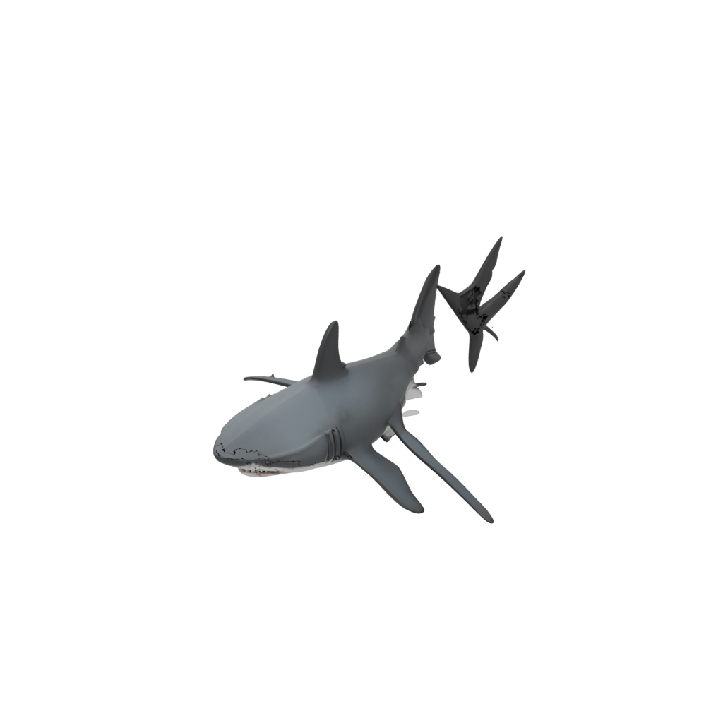 Obsidian Soft Articulated Shark