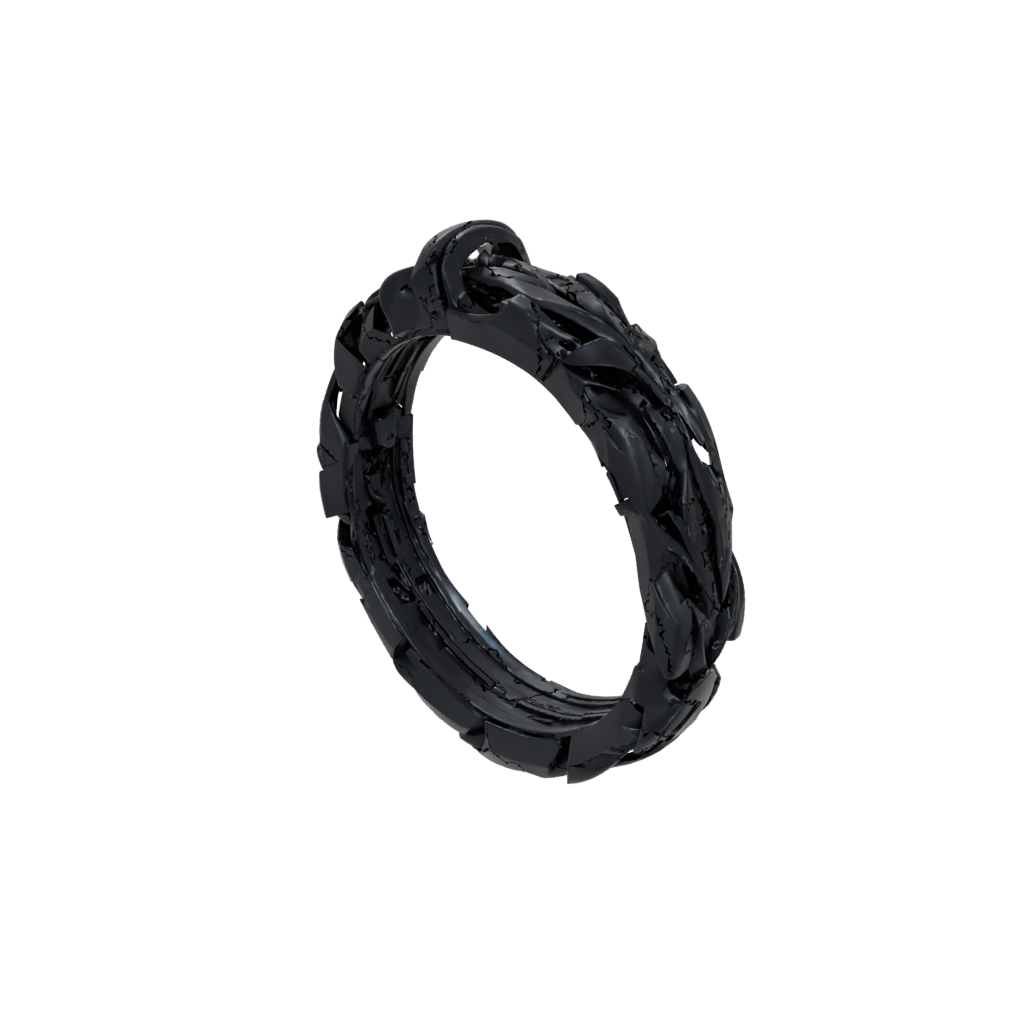 Obsidian Soft Sensory Chain Ring