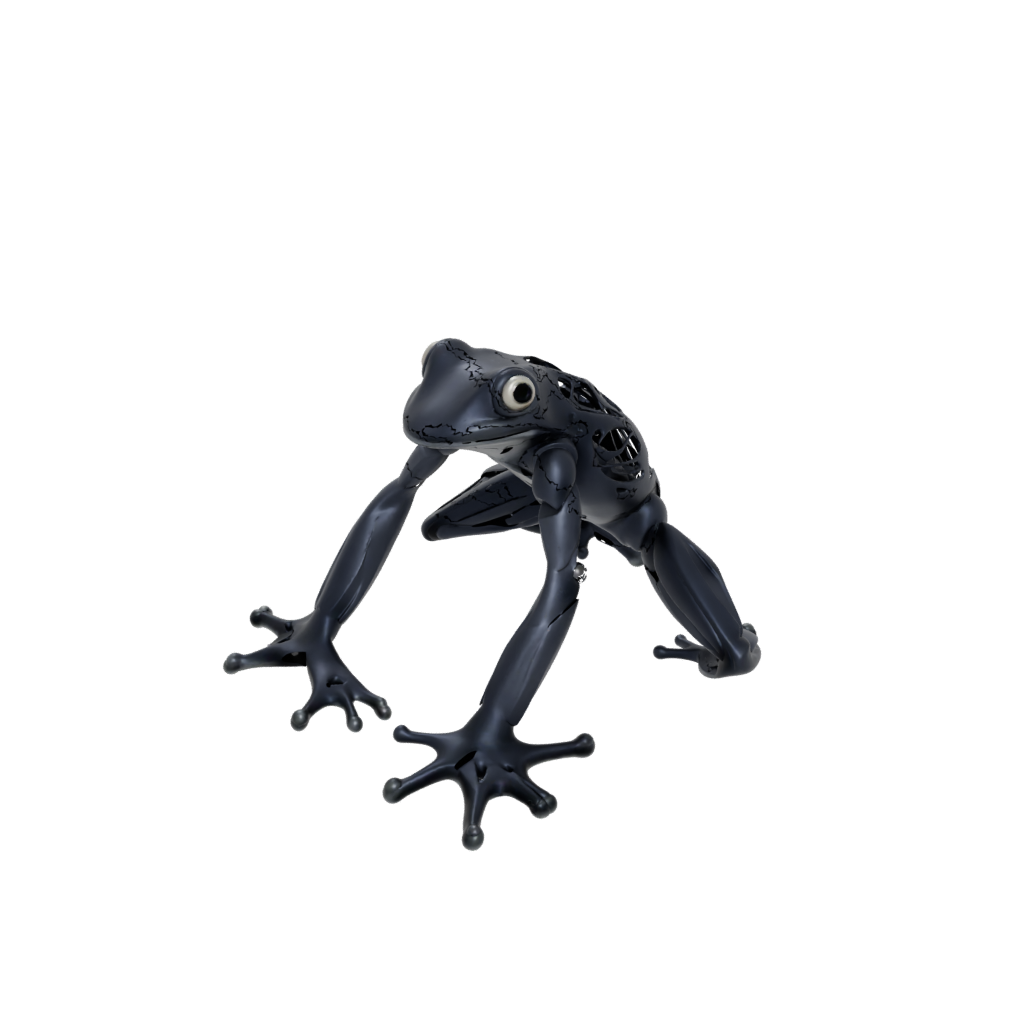 Obsidian Articulated Frog