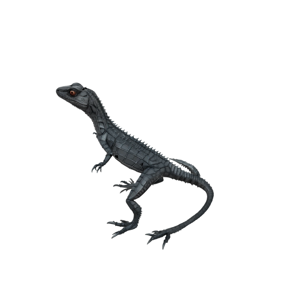Obsidian Articulated Lizard