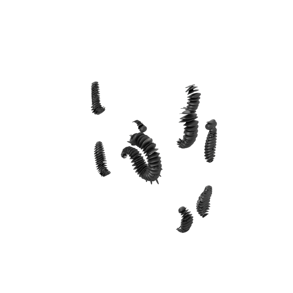 Obsidian Articulated Millipede