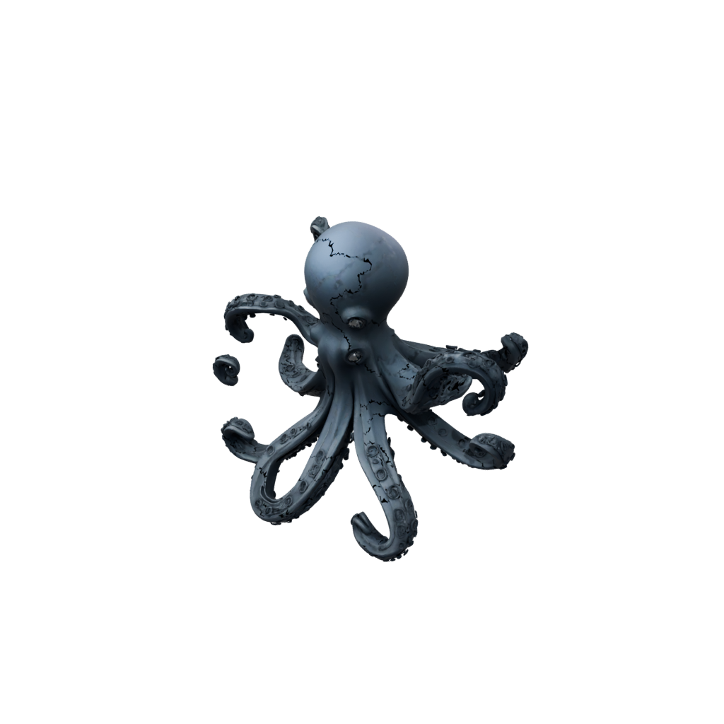 Obsidian Articulated Octopus Mini